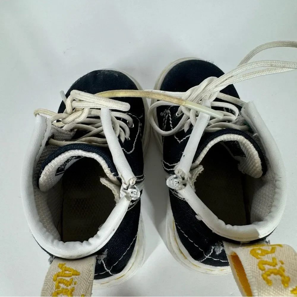 Dr Marten Kids Delaney Side Zip Boots Navy Canvas Infant Size US 5